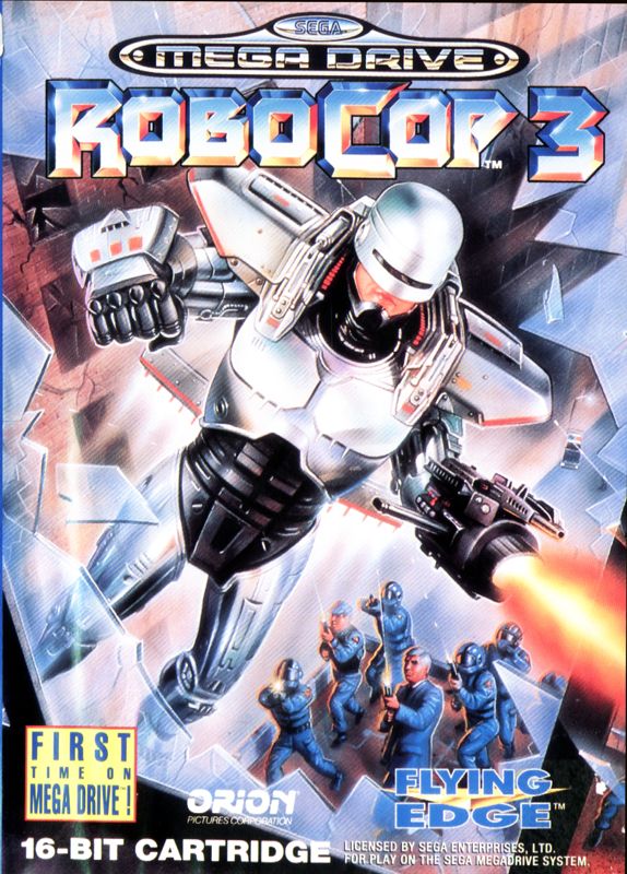 RoboCop 3 box art for Sega Mega Drive